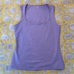 Express Body Contour Square Neck Tank – Lilac Purple, Size M